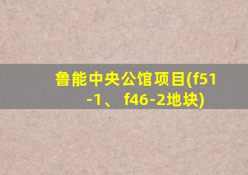 鲁能中央公馆项目(f51-1、 f46-2地块)